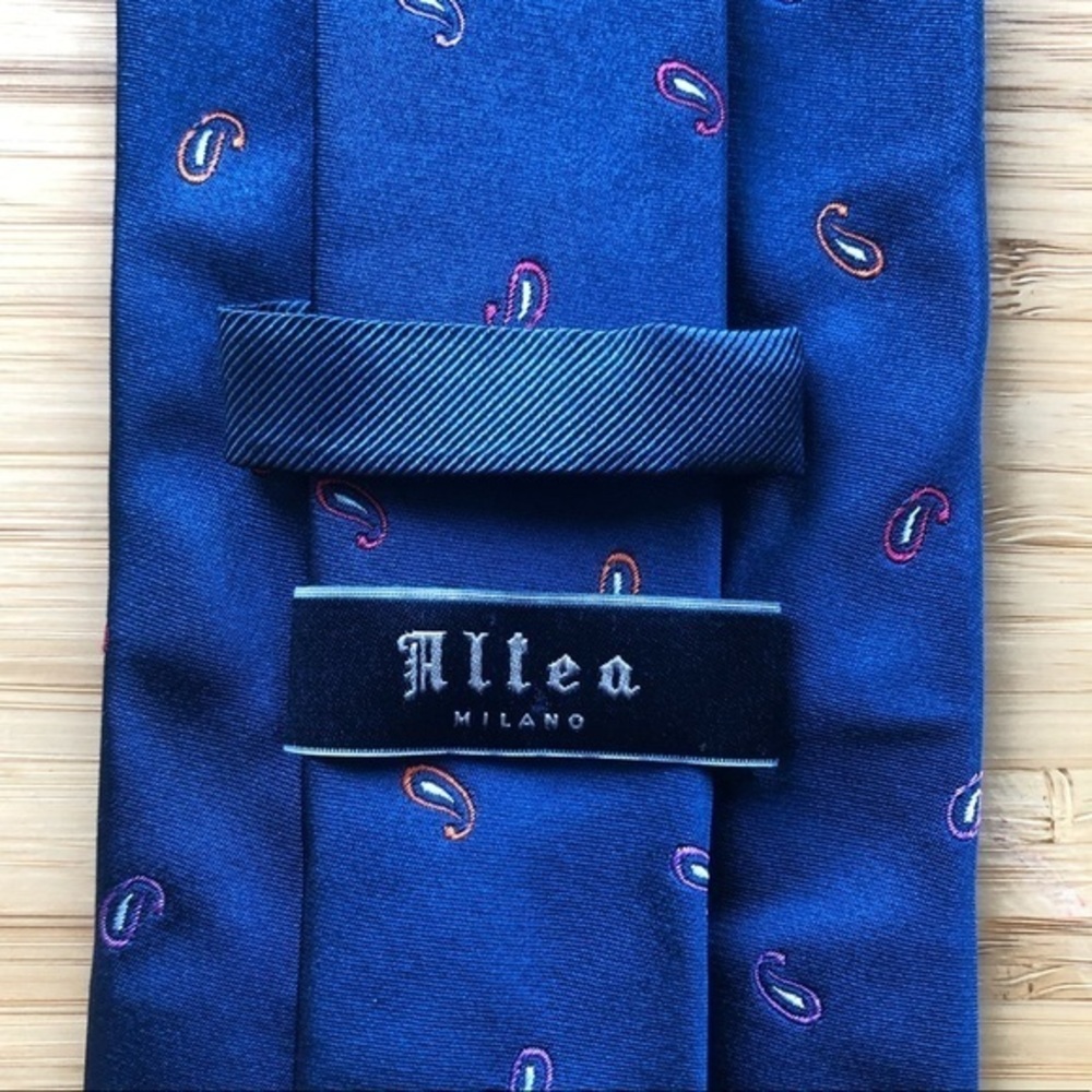 Altea Milano Silk Tie In Rich Dark Blue